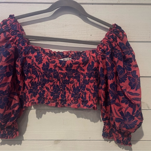 Lu Bella Vibrant Pink and Blue Crop Top with Chic Design - Picture 11 of 13